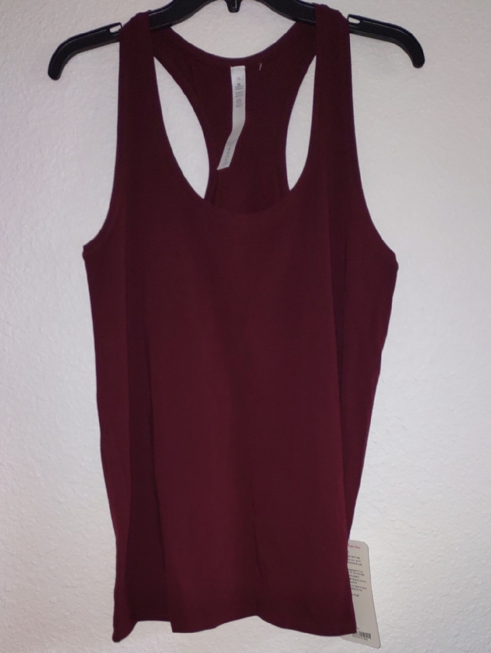 lululemon athletica Size 10 Maroon Racerback Love Tank NWT